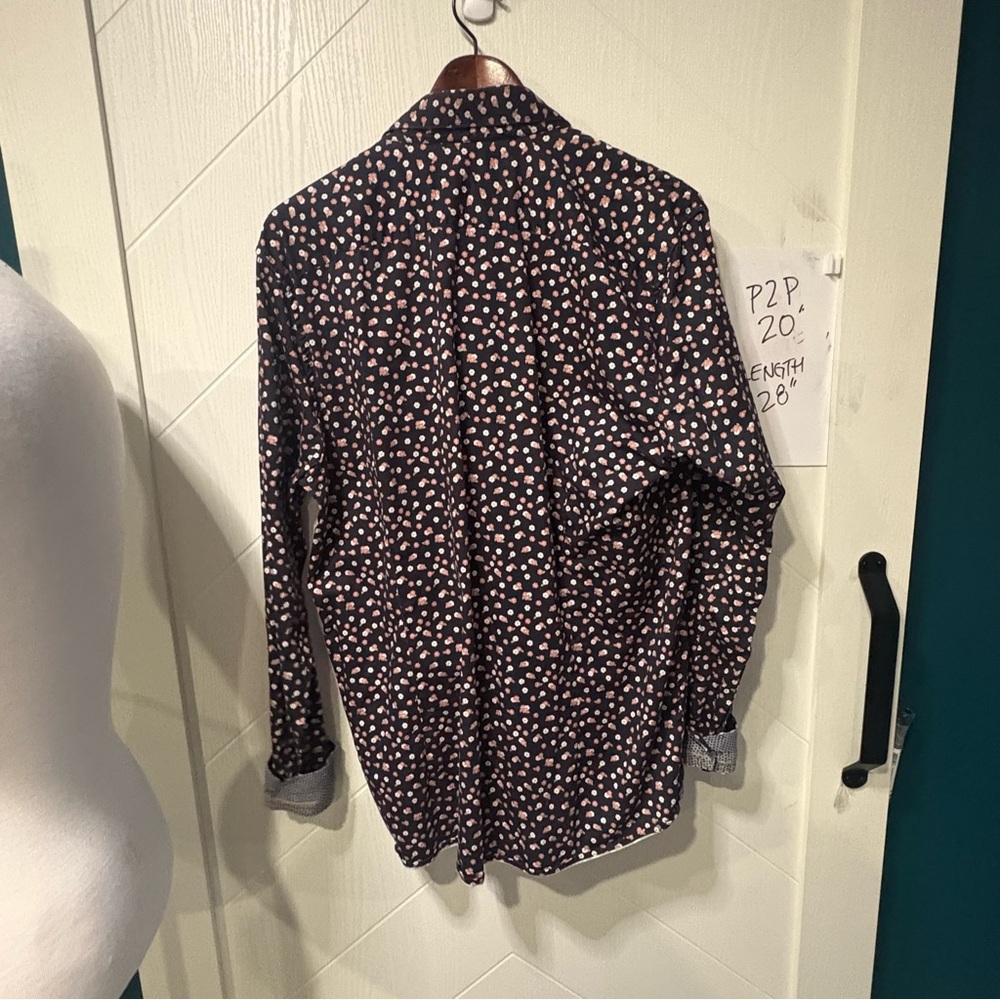 Ted Baker London Men’s Floral Button-Up Shirt | Dark Academia 💯 cotton /Indie - Picture 9 of 10